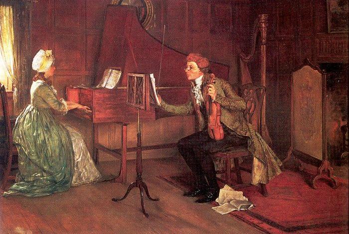 Millet, Francis David A Difficult Duet china oil painting image